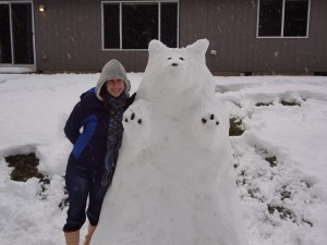 Snow bear and me!