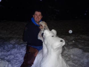 Jeremy and our snow creation!
