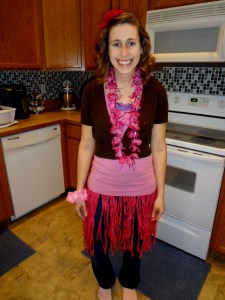My Hawaiian outfit for the sleepover!