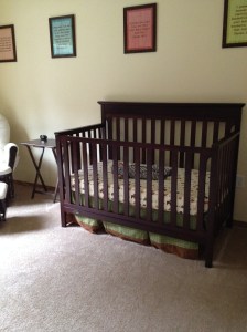 So small in his big crib!