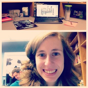 Back in the office! Jeremy was doing purchase reports! Fun stuff!