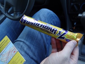 Trying a new candy bar