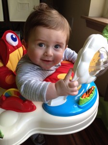 Playing in the jumper!