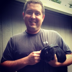 Jeremy made a new friend in the backyard