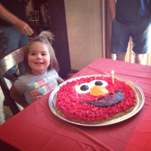 An Elmo birthday for Miss Brinley!