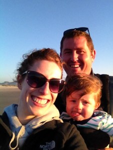 Sunset beach walk