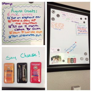 Completed my August goals and new magnets for the board! 