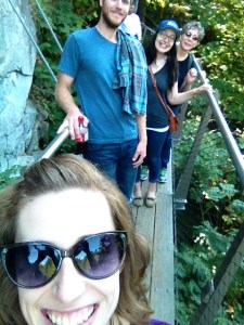 Cliff walk selfie with the fam