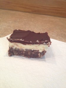 My attempt at homemade Nanaimo Bars. They were super tasty and I hope to make more in the future!