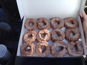 A seasonal favorite - pumpkin spice doughnuts from Krispy Kreme
