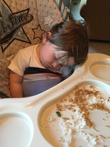 Exhausted from partying hard