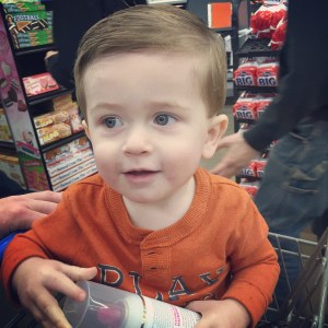 Right after the big haircut! Looking dapper!