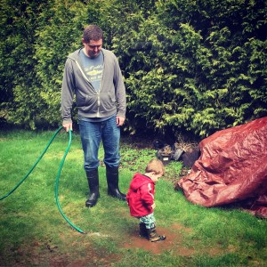 Playing in mud puddles