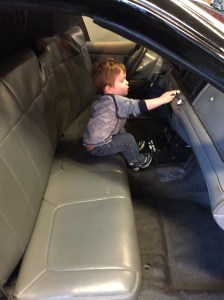 Hanging in the police car