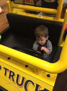 Driving the dump truck