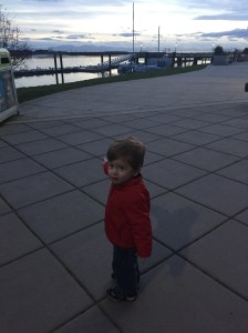 Leading the way on the board walk