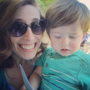 Taking a selfie at the Zoo. Owen was too busy looking at the map to care.