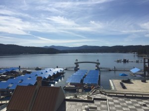 Our view of Lake Coeur d'Alene from our room