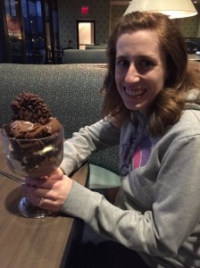 Jeremy and I shared this dessert after our walk. We couldn't finish!