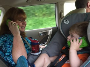 Chatting with Nana on the ride over the mountains