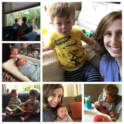 Tuesday - We had a play date down south with Aunt Beckie, Nolan and Bennett. When we got home, Grandma brought us Chinese food for dinner! Yum!