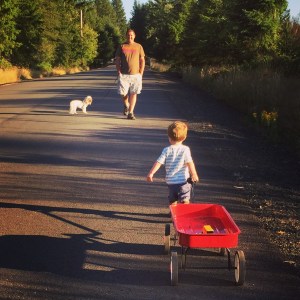 Getting a walk in before bed time