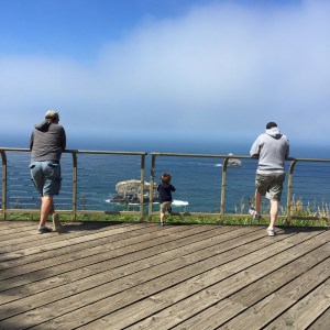 Enjoying the view at Cape Meares 