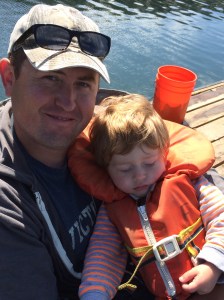 Crabbing with Daddy sure is exciting