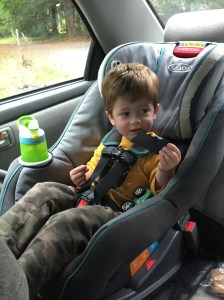 First ride facing forward in the car