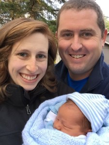 Selfie with the parents. Big brother wasn't interested in getting his picture taken.